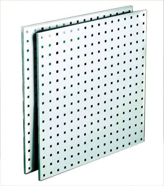 Triton - 24" Wide x 24" High Storage Peg Board - 2 Panels, Steel, White - Makers Industrial Supply