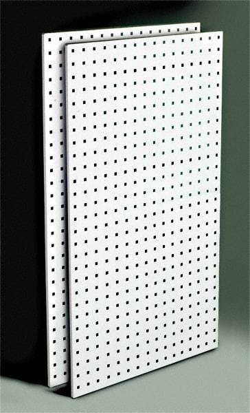 Triton - 24" Wide x 42-1/2" High Storage Peg Board - 2 Panels, Steel, White - Makers Industrial Supply