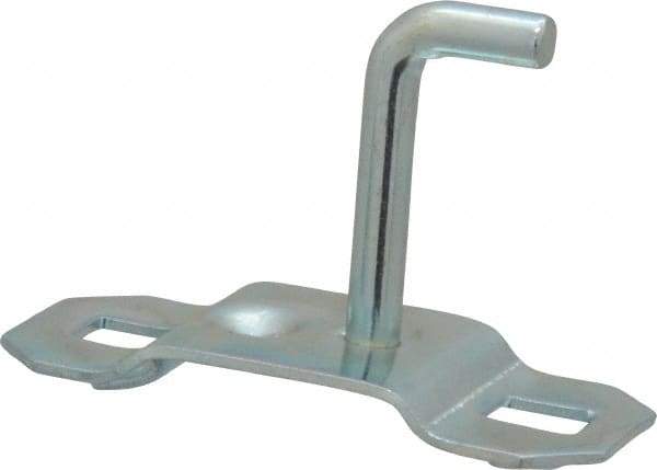 Triton - 3/16" Diam, 1" Long Single Angled End Pegboard Hook - 1-1/4" Projection, 90° Bend, 5/8" Bend Length, Steel - Makers Industrial Supply