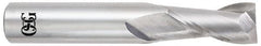 OSG - 3/8", 1" LOC, 3/8" Shank Diam, 2-1/2" OAL, 2 Flute, Solid Carbide Square End Mill - Single End, Uncoated, Spiral Flute, 30° Helix, Centercutting, Right Hand Cut, Right Hand Flute, Series 452 - Makers Industrial Supply