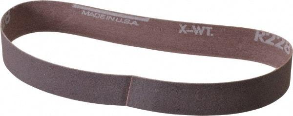 Norton - 1" Wide x 18" OAL, 120 Grit, Aluminum Oxide Abrasive Belt - Aluminum Oxide, Fine, Coated, Series R228 - Makers Industrial Supply