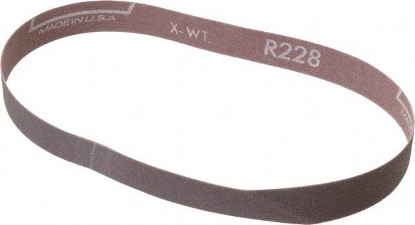 Norton - 3/4" Wide x 20-1/2" OAL, 240 Grit, Aluminum Oxide Abrasive Belt - Aluminum Oxide, Very Fine, Coated, Series R228 - Makers Industrial Supply