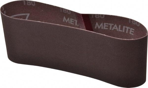 Norton - 3" Wide x 18" OAL, 180 Grit, Aluminum Oxide Abrasive Belt - Aluminum Oxide, Very Fine, Coated, Series R228 - Makers Industrial Supply