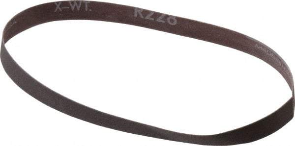 Norton - 1/2" Wide x 18" OAL, 320 Grit, Aluminum Oxide Abrasive Belt - Aluminum Oxide, Extra Fine, Coated, Series R228 - Makers Industrial Supply