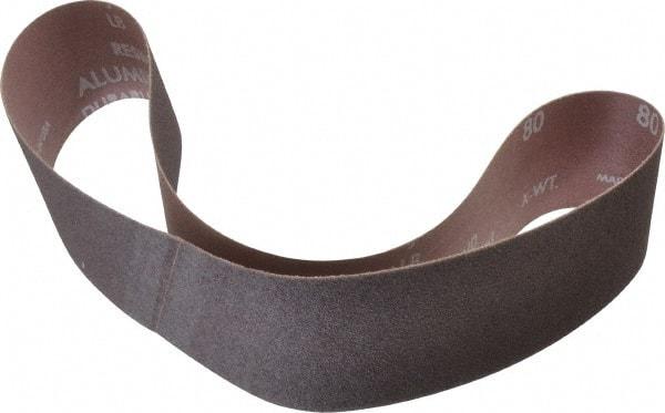 Norton - 2" Wide x 30" OAL, 80 Grit, Aluminum Oxide Abrasive Belt - Aluminum Oxide, Medium, Coated, Series R228 - Makers Industrial Supply