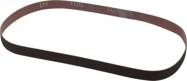 Norton - 1/2" Wide x 24" OAL, 100 Grit, Aluminum Oxide Abrasive Belt - Aluminum Oxide, Fine, Coated, Series R228 - Makers Industrial Supply