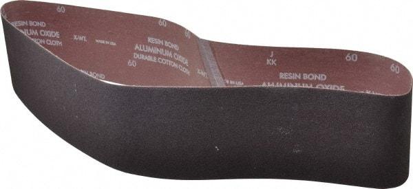 Norton - 4" Wide x 48" OAL, 60 Grit, Aluminum Oxide Abrasive Belt - Aluminum Oxide, Medium, Coated, Series R228 - Makers Industrial Supply