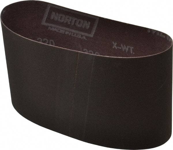 Norton - 3-1/2" Wide x 15-1/2" OAL, 320 Grit, Aluminum Oxide Abrasive Belt - Aluminum Oxide, Extra Fine, Coated, Series R228 - Makers Industrial Supply