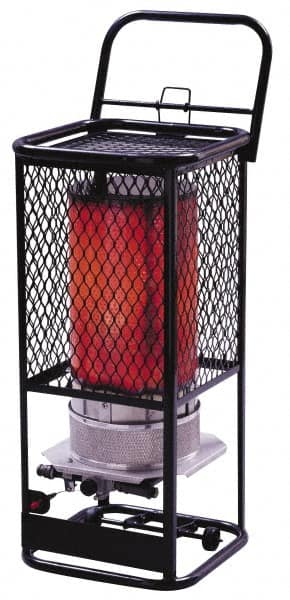 Heatstar - 125,000 BTU, Portable Propane Radiant Heater - 100 Lb Fuel Capacity, 16-1/4" Long x 16-1/4" Wide x 35" High - Makers Industrial Supply