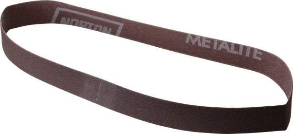 Norton - 3/4" Wide x 20-1/2" OAL, 180 Grit, Aluminum Oxide Abrasive Belt - Aluminum Oxide, Very Fine, Coated, Series R228 - Makers Industrial Supply