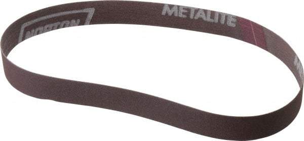 Norton - 3/4" Wide x 20-1/2" OAL, 220 Grit, Aluminum Oxide Abrasive Belt - Aluminum Oxide, Very Fine, Coated, Series R228 - Makers Industrial Supply