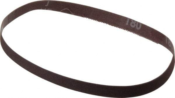 Norton - 1/2" Wide x 18" OAL, 180 Grit, Aluminum Oxide Abrasive Belt - Aluminum Oxide, Very Fine, Coated, Series R228 - Makers Industrial Supply