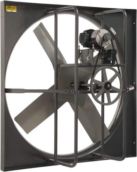 Americraft - 36" Blade, Belt Drive, 1 hp, 13,174 CFM, TEFC Exhaust Fan - 42-1/2" Opening Height x 42-1/2" Opening Width, 16/8 Amp, 115/230 Volt, 1 Speed, Single Phase - Makers Industrial Supply