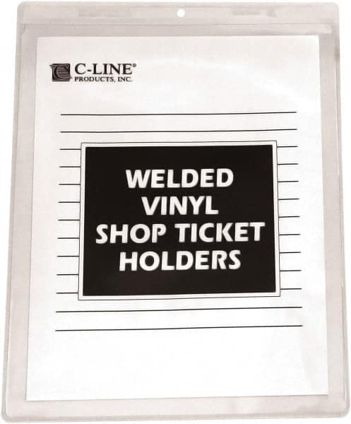 C-LINE - 50 Piece Clear Shop Ticket Holder - 11" High x 8-1/2" Wide - Makers Industrial Supply