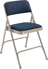 NPS - 18-3/4" Wide x 20-1/4" Deep x 29-1/2" High, Fabric Folding Chair with Fabric Padded Seat - Imperial Blue - Makers Industrial Supply