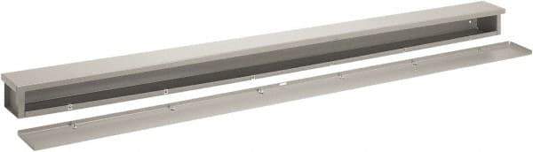 nVent Hoffman - 6" High x 6" Wide x 36" Long, Solid Wall Wire Duct - Gray, Slip-on Cover, Steel - Makers Industrial Supply