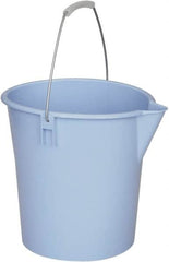 Ability One - 12 Qt, Plastic Round Blue Single Pail with Pour Spout - Handle Included - Makers Industrial Supply