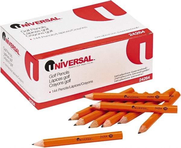 UNIVERSAL - Lead #2 Golf & Pew Pencil - Yellow - Makers Industrial Supply