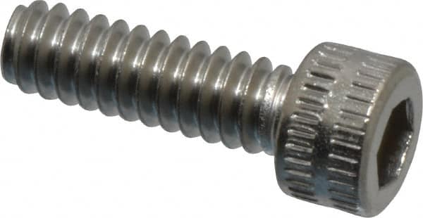 Made in USA - #4-40 UNC Hex Socket Drive, Socket Cap Screw - Grade 18-8 Stainless Steel, Uncoated, 3/8" Length Under Head - Makers Industrial Supply