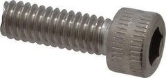 Made in USA - #8-32 UNC Hex Socket Drive, Socket Cap Screw - Grade 18-8 Stainless Steel, Uncoated, 1/2" Length Under Head - Makers Industrial Supply