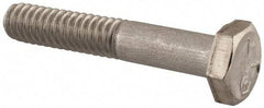 Made in USA - 1/4-20 UNC, 1-1/2" Length Under Head Hex Head Cap Screw - Grade 18-8 Stainless Steel, Uncoated, 7/16" Hex - Makers Industrial Supply