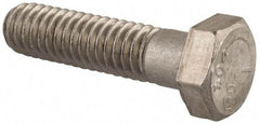 Made in USA - 5/16-18 UNC, 1-1/4" Length Under Head Hex Head Cap Screw - Grade 18-8 Stainless Steel, Uncoated, 1/2" Hex - Makers Industrial Supply