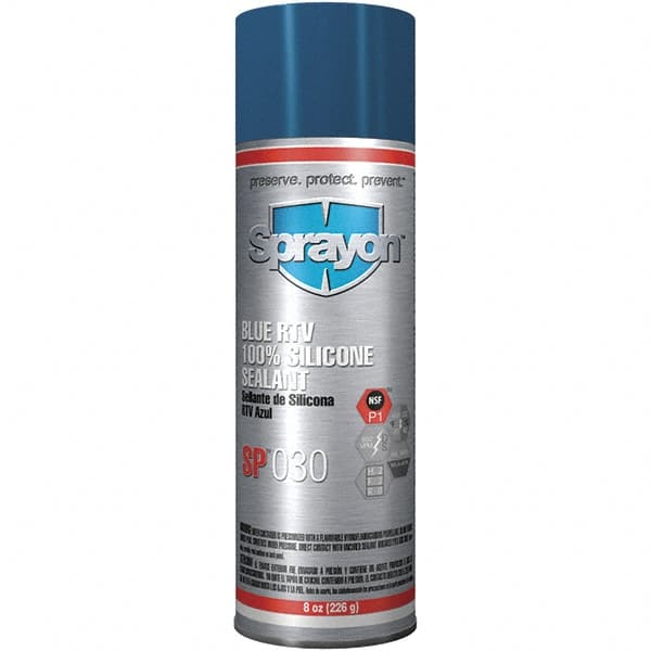 Sprayon - 8 oz Automotive Gasket Sealant - 122°F Max, Blue, Comes in Aerosol Can - Makers Industrial Supply