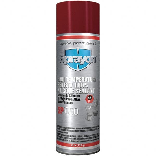 Sprayon - 8 oz Automotive Gasket Sealant - 122°F Max, Red, Comes in Aerosol Can - Makers Industrial Supply