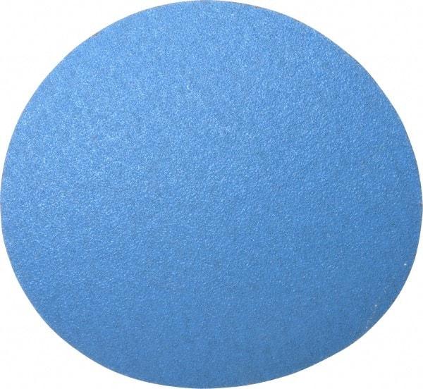 Norton - 12" Diam, 36 Grit Zirconia Alumina Adhesive PSA Disc - Very Coarse, Blue, Y Weighted Cloth Backing, Flexible - Makers Industrial Supply