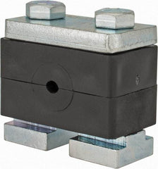 HYDAC - 2.87" Wide x 1.89" High x 1.18" Deep, Polypropylene Heavy Duty C-Rail Mount Vibration-Control Clamp - Carbon Steel Plate, Mount with C-Rail Nuts, Top plates, Clamp Pairs, and Bolts - Makers Industrial Supply