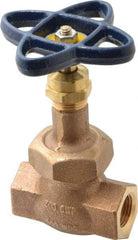 NIBCO - 1/2" Pipe, Threaded Ends, Bronze Integral Globe Valve - Bronze Disc, Union Bonnet, 600 psi WOG, 300 psi WSP, Class 300 - Makers Industrial Supply