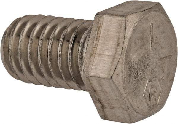 Made in USA - 3/8-16 UNC, 5/8" Length Under Head Hex Head Cap Screw - Grade 18-8 Stainless Steel, Uncoated, 9/16" Hex - Makers Industrial Supply