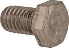 Made in USA - 3/8-16 UNC, 5/8" Length Under Head Hex Head Cap Screw - Grade 18-8 Stainless Steel, Uncoated, 9/16" Hex - Makers Industrial Supply