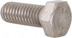 Made in USA - 3/8-16 UNC, 1" Length Under Head Hex Head Cap Screw - Grade 18-8 Stainless Steel, Uncoated, 9/16" Hex - Makers Industrial Supply