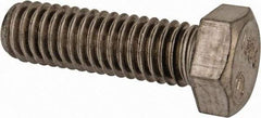 Made in USA - 3/8-16 UNC, 1-1/4" Length Under Head Hex Head Cap Screw - Grade 18-8 Stainless Steel, Uncoated, 9/16" Hex - Makers Industrial Supply