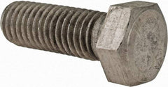 Made in USA - 1/2-13 UNC, 1-1/2" Length Under Head Hex Head Cap Screw - Grade 18-8 Stainless Steel, Uncoated, 3/4" Hex - Makers Industrial Supply