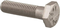 Made in USA - 1/4-28 UNF, 1" Length Under Head Hex Head Cap Screw - Grade 18-8 Stainless Steel, Uncoated, 7/16" Hex - Makers Industrial Supply