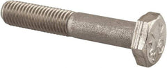 Made in USA - 1/4-28 UNF, 1-1/2" Length Under Head Hex Head Cap Screw - Grade 18-8 Stainless Steel, Uncoated, 7/16" Hex - Makers Industrial Supply