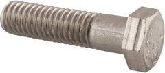 Made in USA - 3/8-24 UNF, 1-1/2" Length Under Head Hex Head Cap Screw - Grade 18-8 Stainless Steel, Uncoated, 9/16" Hex - Makers Industrial Supply