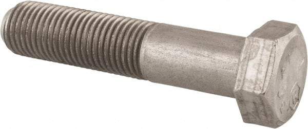 Made in USA - 3/8-24 UNF, 1-3/4" Length Under Head Hex Head Cap Screw - Grade 18-8 Stainless Steel, Uncoated, 9/16" Hex - Makers Industrial Supply