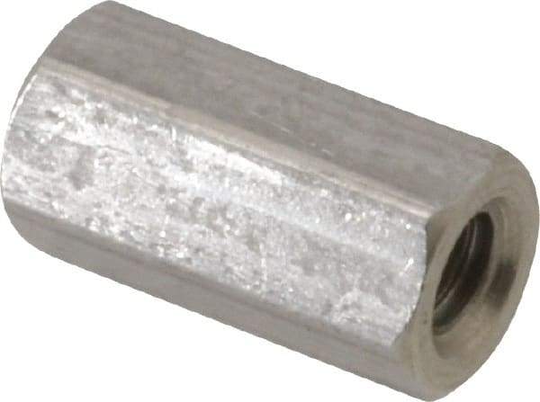 Electro Hardware - #4-40, 3/8" OAL, 3/16" Across Flats, Stainless Steel Hex Fully Threaded Female Circuit Board Standoffs - 3/8" Thread Depth, 3/8" Body Length, Uncoated - Makers Industrial Supply