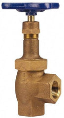 NIBCO - 1-1/2" Pipe, Class 300, Threaded Bronze Replaceable Angle Gate Valve - 600 WOG, 300 WSP, Union Bonnet - Makers Industrial Supply