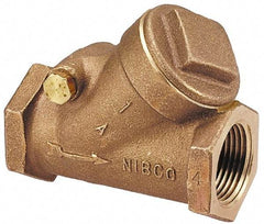 NIBCO - 1/4" Bronze Check Valve - Y-Pattern, FNPT x FNPT, 600 WOG - Makers Industrial Supply