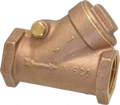 NIBCO - 1" Bronze Check Valve - Y-Pattern, FNPT x FNPT, 200 WOG - Makers Industrial Supply