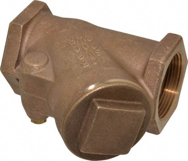 NIBCO - 1-1/2" Bronze Check Valve - Y-Pattern, FNPT x FNPT, 200 WOG - Makers Industrial Supply