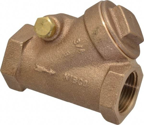 NIBCO - 3/4" Bronze Check Valve - Y-Pattern, FNPT x FNPT, 200 WOG - Makers Industrial Supply