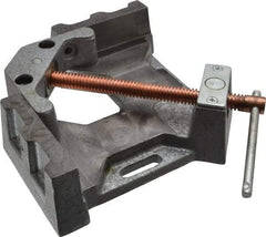 Strong Hand Tools - Fixed Angle, 2 Axes, 4.8" Long, 1.38" Jaw Height, 3-3/4" Max Capacity, Cast Iron Angle & Corner Clamp - 90° Clamping Angle - Makers Industrial Supply