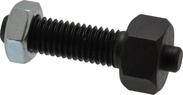 Jergens - 1/2-13 Thread, 7/8" Size, 2-3/8" Long, Black Oxide Coated, Low Carbon Steel Clamp Rest - 1-1/2" Thread Length, 11/32" Pin Diam x 3/16" Pin Height, 1/2" Nut Height - Makers Industrial Supply