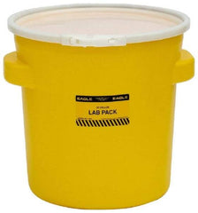 Eagle - 20 Gallon Capacity, Plastic Lever Lock, Yellow Lab Pack - 5 Gallon Container, Polyethylene, 88 Lb. Capacity, UN 1H2/X40/S Listing - Makers Industrial Supply