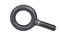 Gibraltar - 21,000 Lb Capacity, Steel, 1-1/2 - 6 Thread, Fixed Lifting Eye Bolt - Fully Threaded, 3-1/2" Shank, 3-1/2" Thread Length, No Shoulder - Makers Industrial Supply